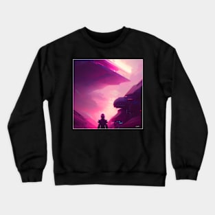 FUTURE CITY DRAWING #001 (FRAMED) Crewneck Sweatshirt